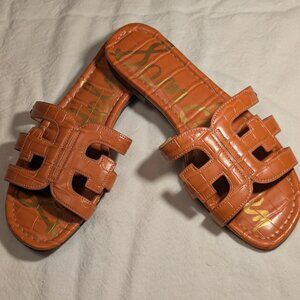 Sam Edelman Slides Womens 8 M Bay Orange Vegan Slipons